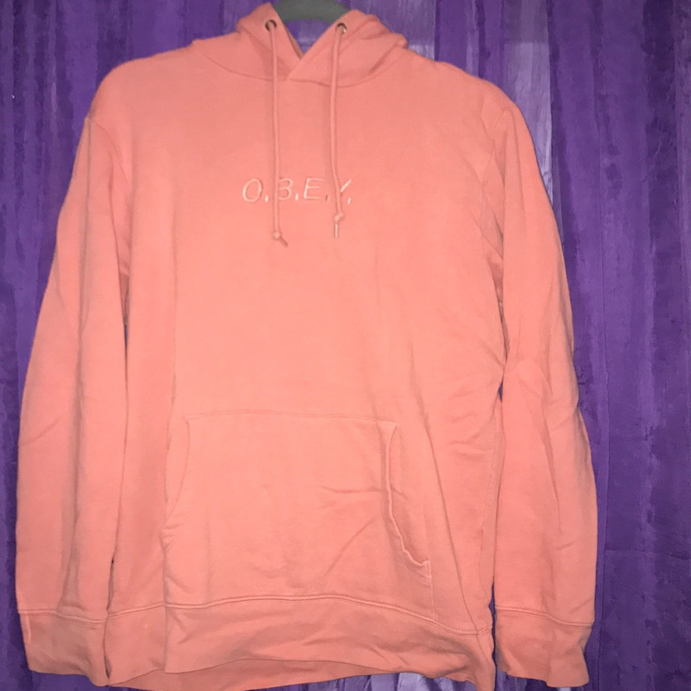 Pink Obey hoodie